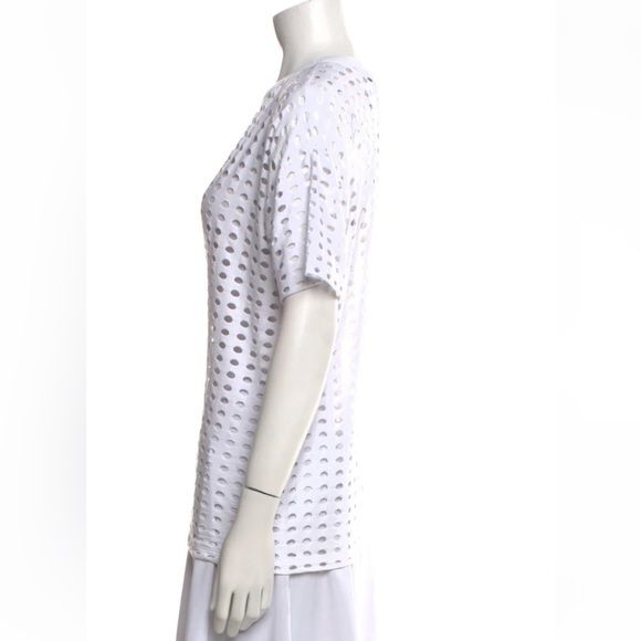White Perforated T by Alexander Wang - Picture 2 of 3